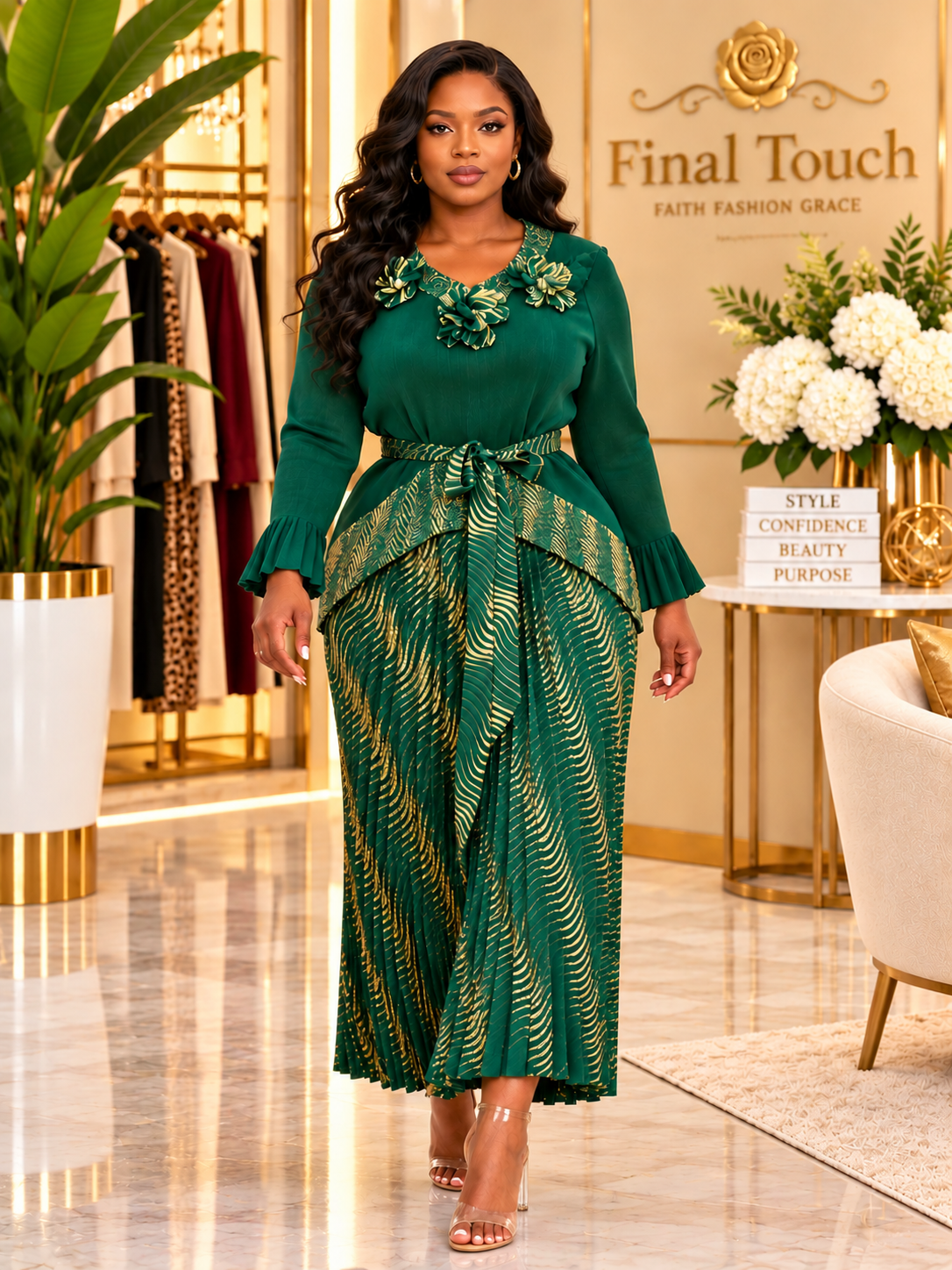 Green Empress 2PC Dress
