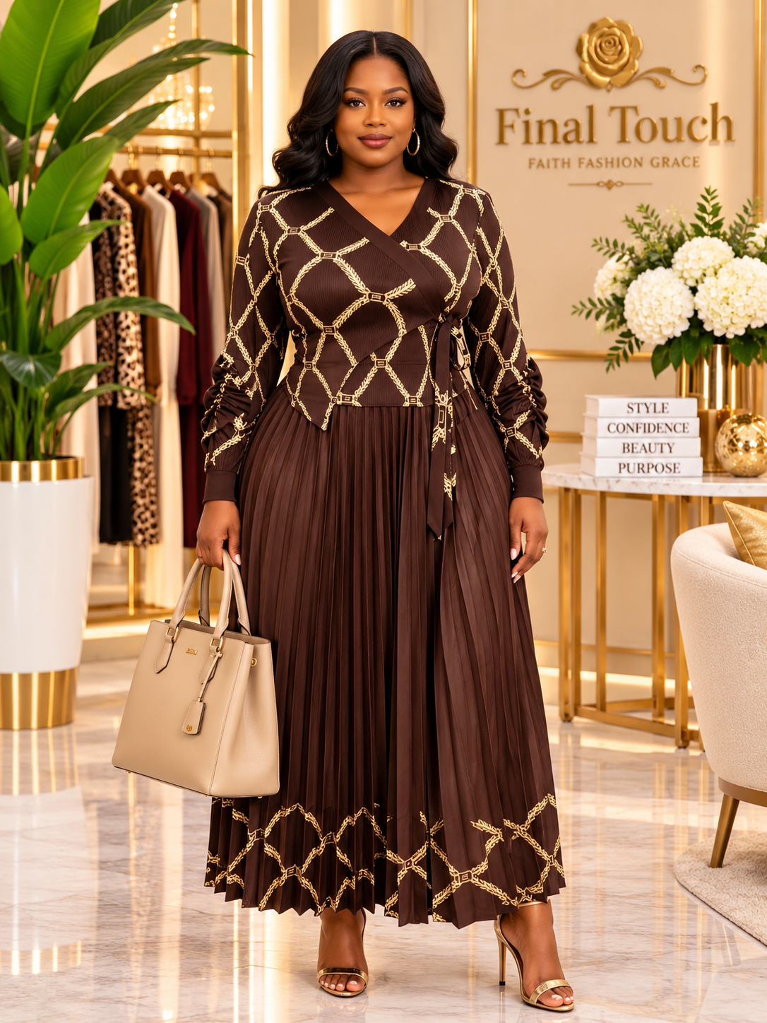 Brown Sophia Dress