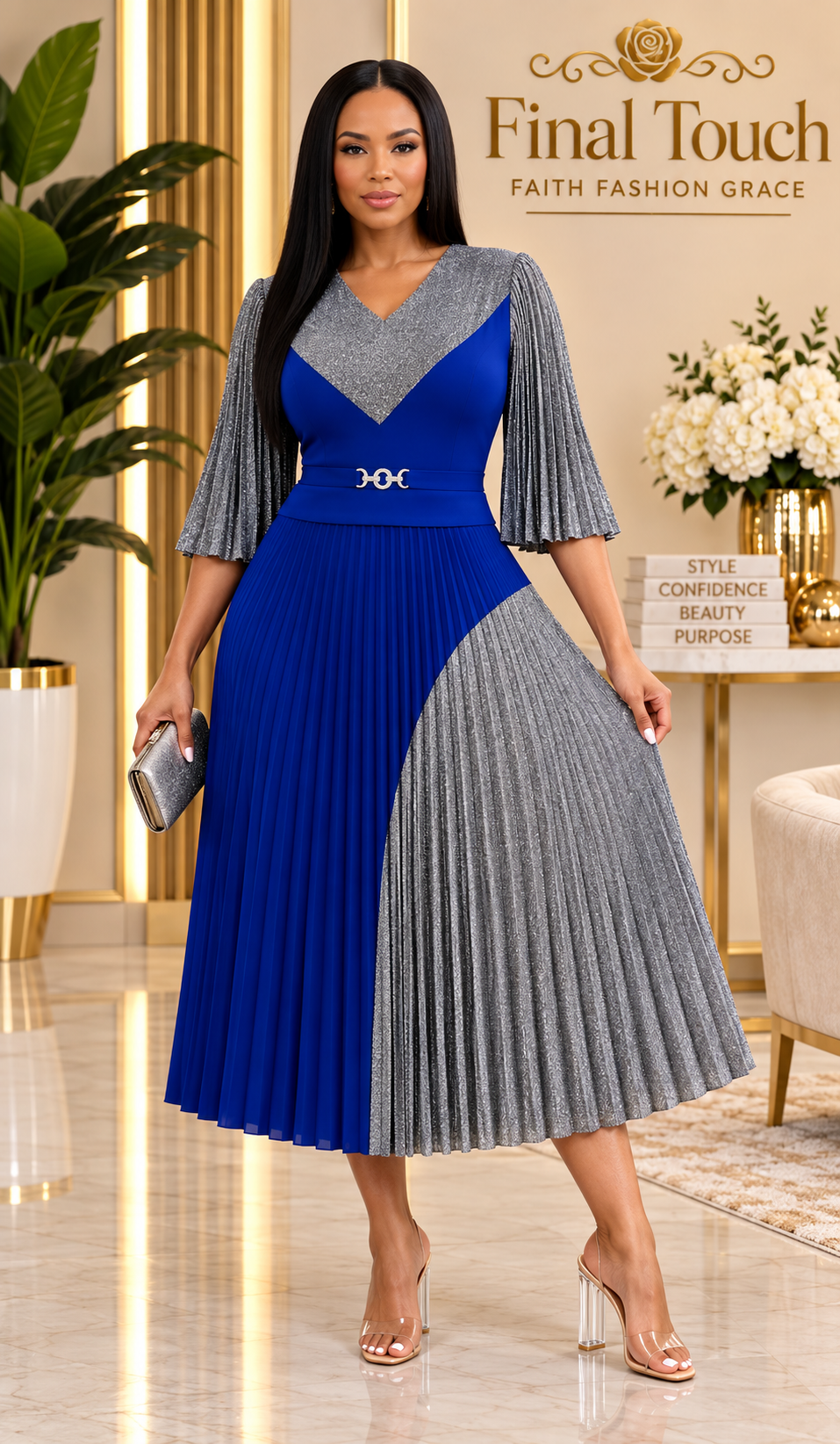 Royal Blue Elegance Dress