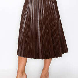 Faux Leather Chocolate Skirt